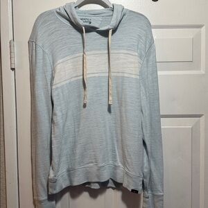 Faherty Light Blue and Cream Hoodie